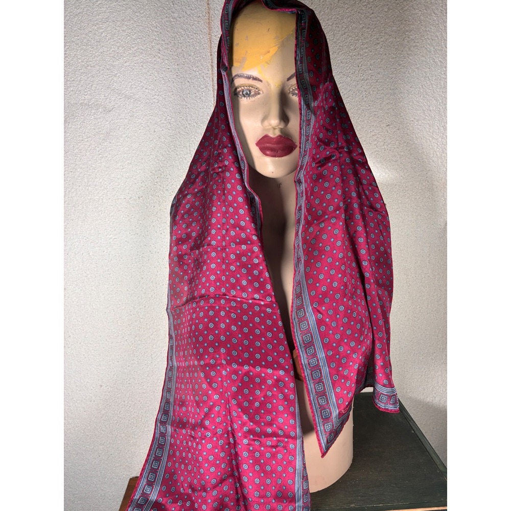 Echo Silk Scarf Mens OS Red Excellent Geometric Medallion Pattern Print